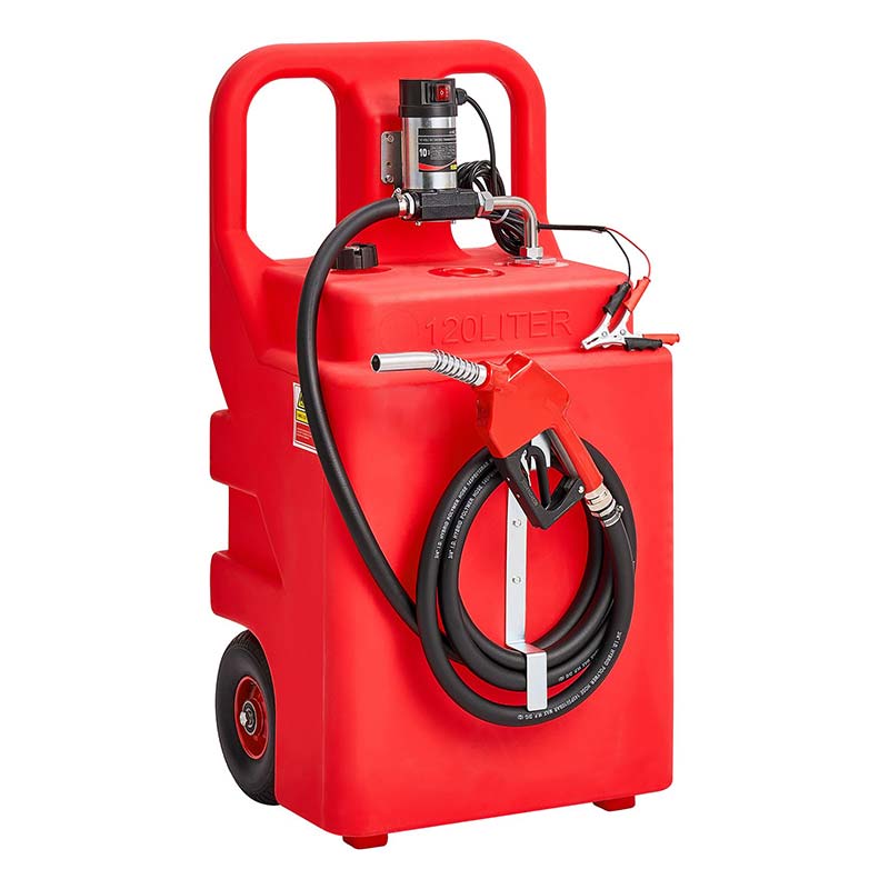 Diesel Tank 32 Gallon with 12V Electric Transfer Pump Oil Hose and Gun